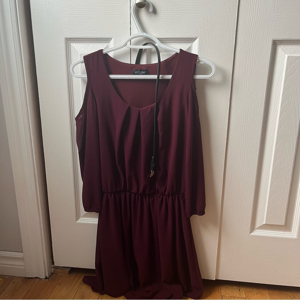 Eclipse Lantern Sleeve Mini Dress